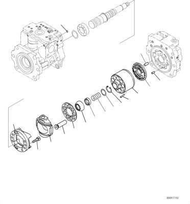 708-1g-00060 708-1g-01060 708-1g-04310 Komatsu Wa470-6 Wa480-6 Hidrolik Pistonlu Ana Pompa Yükleyici Pompa Orijinal