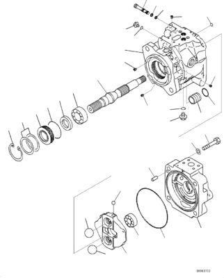 708-1U-00120 708-1U-00140 708-1U-00170 Komatsu için WA380-6 WA430-6 Hidrolik Pompa Direksiyon Pompası