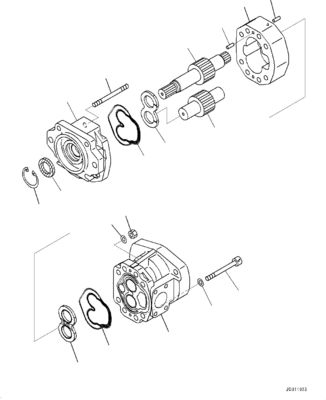 708-1U-00120 708-1U-00140 708-1U-00170 Komatsu için WA380-6 WA430-6 Hidrolik Pompa Direksiyon Pompası