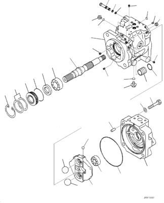 708-1U-00120 708-1U-00140 708-1U-00170 Komatsu için WA380-6 WA430-6 Hidrolik Pompa Direksiyon Pompası