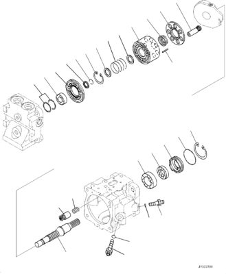 708-1S-00950 Komatsu D375A-6R için Buldozer Hidrolik Fan Pompa Piston Pompa Asıl Yüksek Kaliteli Ardındaki Pazar