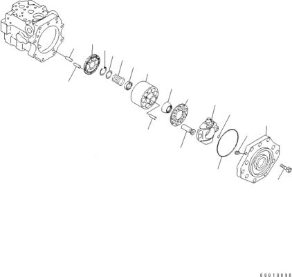 708-1W-00600 708-1S-00910 R7081S00910 R7081W00600 Komatsu D475A-5 Bulldozer için hidrolik fan pompası Piston pompası Asıl