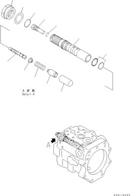 708-1W-00600 708-1S-00910 R7081S00910 R7081W00600 Komatsu D475A-5 Bulldozer için hidrolik fan pompası Piston pompası Asıl