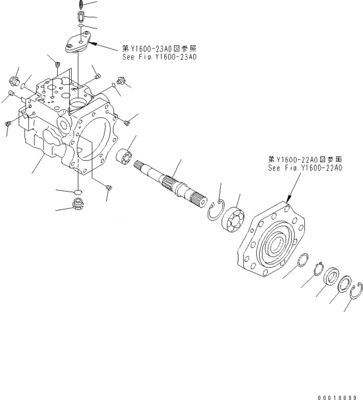 708-1W-00600 708-1S-00910 R7081S00910 R7081W00600 Komatsu D475A-5 Bulldozer için hidrolik fan pompası Piston pompası Asıl