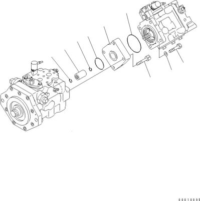 708-1W-00600 708-1S-00910 R7081S00910 R7081W00600 Komatsu D475A-5 Bulldozer için hidrolik fan pompası Piston pompası Asıl