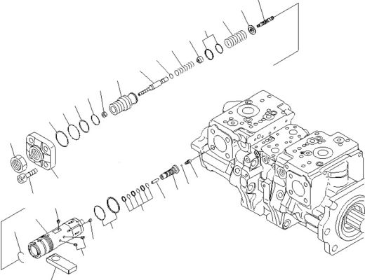 708-2G-00800 708-2G-00801 708-2G-01081 Komatsu yükleyicisi için WA600-6 Hidrolik pompa Piston pompası Ana pompa Yüksek kaliteli