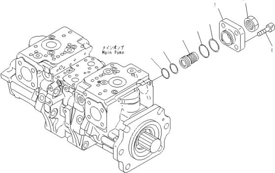 708-2G-00800 708-2G-00801 708-2G-01081 Komatsu yükleyicisi için WA600-6 Hidrolik pompa Piston pompası Ana pompa Yüksek kaliteli