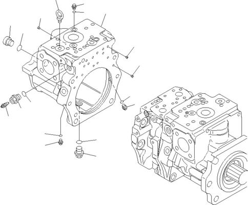 708-2G-00800 708-2G-00801 708-2G-01081 Komatsu yükleyicisi için WA600-6 Hidrolik pompa Piston pompası Ana pompa Yüksek kaliteli