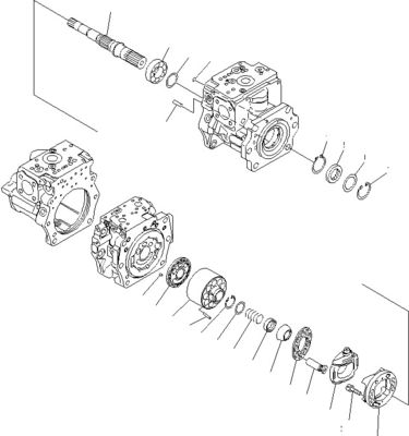 708-2G-00800 708-2G-00801 708-2G-01081 Komatsu yükleyicisi için WA600-6 Hidrolik pompa Piston pompası Ana pompa Yüksek kaliteli