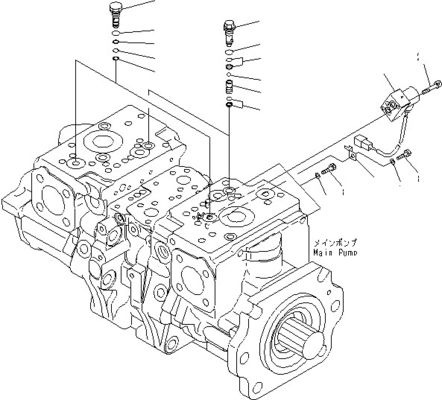 708-2G-00800 708-2G-00801 708-2G-01081 Komatsu yükleyicisi için WA600-6 Hidrolik pompa Piston pompası Ana pompa Yüksek kaliteli