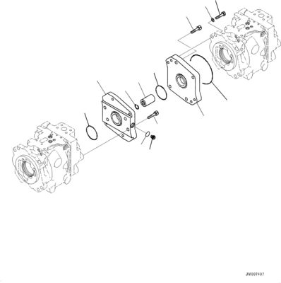 708-1W-02260 708-1W-02270 708-1W-00450 708-1W-00460 Komatsu Kamyonu için HM400-3 Hidrolik direksiyon pompası ve kaldırma pompası