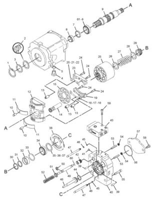 299-5790 20R3400 CAT Track için D7R II D7R XR HPR135 PUMPA GP-PISTON IMPLEMENT STEERING hidrolik ana pompa Ardındaki pazar