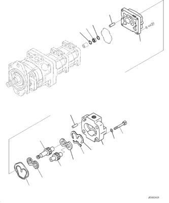 705-56-36051 705-56-36050 705-38-30060 Komatsu TEKERLEKLİ YÜKLEYİCİ WA320-6 Hidrolik POMPA GP-PISTON Dişli Pompa Satış Sonrası