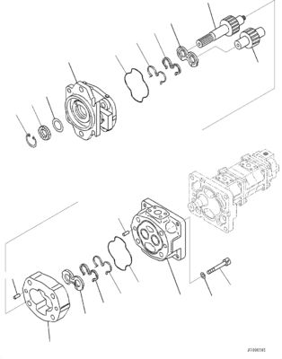 705-56-36051 705-56-36050 705-38-30060 Komatsu TEKERLEKLİ YÜKLEYİCİ WA320-6 Hidrolik POMPA GP-PISTON Dişli Pompa Satış Sonrası