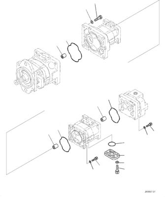 705-56-36051 705-56-36050 705-38-30060 Komatsu TEKERLEKLİ YÜKLEYİCİ WA320-6 Hidrolik POMPA GP-PISTON Dişli Pompa Satış Sonrası