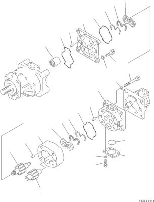 705-58-44050 705-32-43240 705-32-43210 Komatsu D375-3 Buldozer Hidrolik Ana Pompa Orijinal İŞ EKİPMANLARI POMPASI