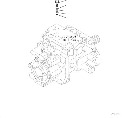 708-1H-00260 708-1H-01260 Komatsu Buldozer D375A-6 D375A-6R Hidrolik Ana Pompa Orijinal İŞ EKİPMANLARI POMPASI
