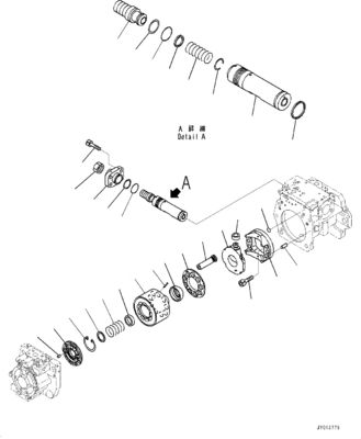 708-1H-00260 708-1H-01260 Komatsu Buldozer D375A-6 D375A-6R Hidrolik Ana Pompa Orijinal İŞ EKİPMANLARI POMPASI