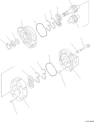 705-17-02022 705-22-31220 Komatsu Bulldozer içinD31EX-22 D31PX-22 D37EX-22 D37PX-22Hidrolik Pompa Ardıcı Piyasa Piston pompası