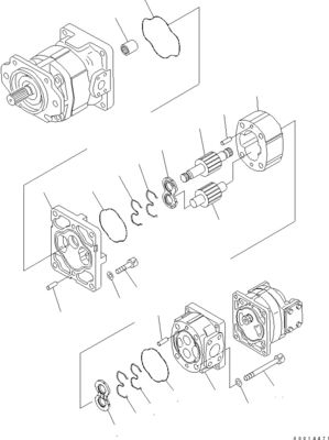 705-1441010 705-1441040 Komatsu Buldozer için D155AX-5 WA450 470-1 Hidrolik Pompa Piston pompası Ardıcı Piyasa
