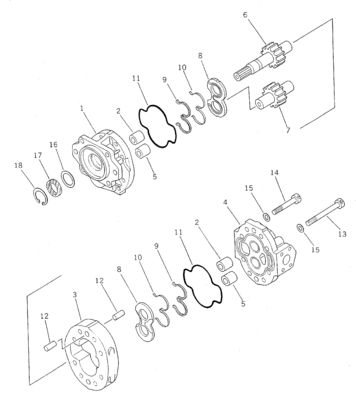 705-1441010 705-1441040 Komatsu Buldozer için D155AX-5 WA450 470-1 Hidrolik Pompa Piston pompası Ardıcı Piyasa