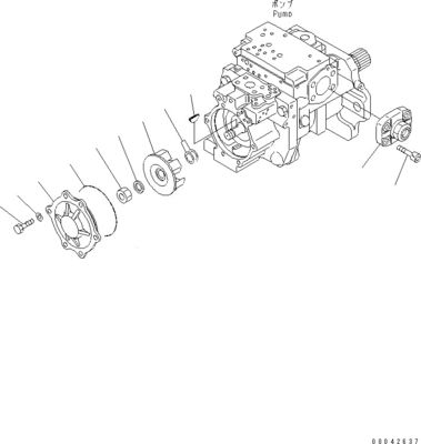 708-1H-00250 708-1H-00251 Komatsu Buldozer için D155AX-6 D155AX-6A Hidrolik Ana Pompa Orijinal Çalışma Ekipmanı Pompa
