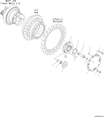 706-8F-01110 11Y-27-30301 Komatsu Buldozer D31EX-22 D37PX-22 D39EX-22 için Excavator Travel Motor