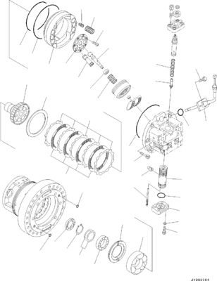 706-8F-01110 11Y-27-30301 Komatsu Buldozer D31EX-22 D37PX-22 D39EX-22 için Excavator Travel Motor