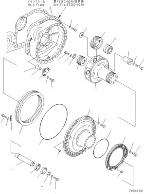 195-27-00801 195-27-00811 Komatsu Buldozer D375A-8 için Seyahat Montajı Son Sürücü Orijinal Ardındaki Satış Sürücü Motoru