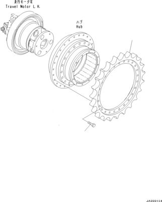 706-86-01541 706-86-01540 Komatsu için D39EX-21 D39PX-21 Buldozer hidrolik TRAVEL MOTOR orijinal