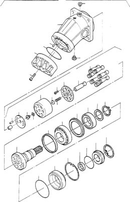 65489140 Komatsu Kazı makinesi için PC3000-6 4000-6 7000-6 8000-6 Hidrolik Seyahat Motoru Sürücü Motoru