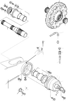 65489140 Komatsu Kazı makinesi için PC3000-6 4000-6 7000-6 8000-6 Hidrolik Seyahat Motoru Sürücü Motoru