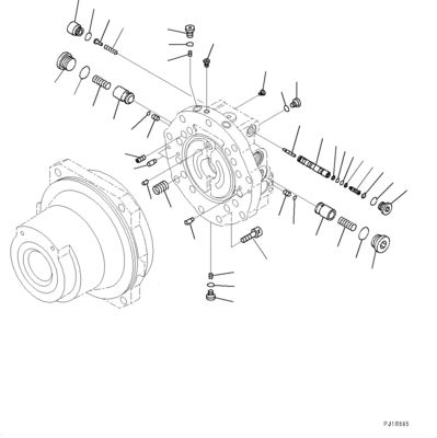 21N-60-34100 21N6034100 Komatsu PC1250-8 1250SP-8 Ekskavatör Hidrolik Sürüş Motor Ardındaki Piyasa