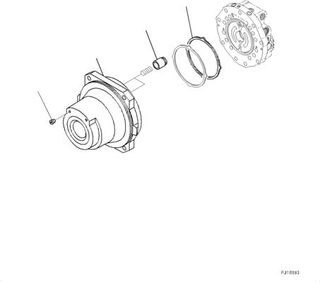 21N-60-34100 21N6034100 Komatsu PC1250-8 1250SP-8 Ekskavatör Hidrolik Sürüş Motor Ardındaki Piyasa