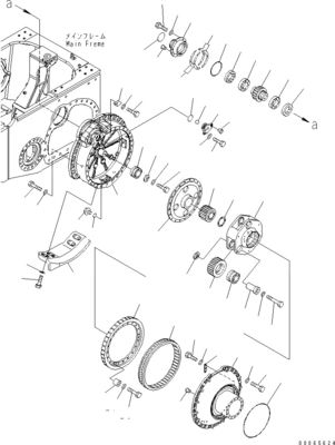 17A-27-00152 17A-27-00151 17A-27-00110 Komatsu Buldozer D155AX-6 Gezi Montajı Son Sürücü Gezi Motoru Orijinal
