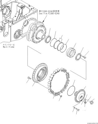 17A-27-00152 17A-27-00151 17A-27-00110 Komatsu Buldozer D155AX-6 Gezi Montajı Son Sürücü Gezi Motoru Orijinal