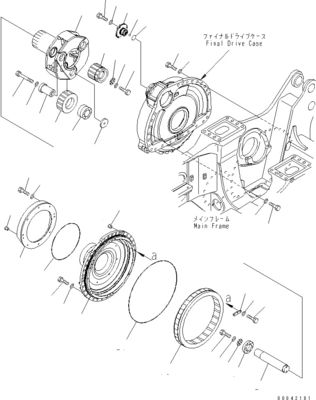 17M-27-00330 17M-27-00311 Komatsu Buldozer D275AX-5EO için Seyahat Montajı Son Sürücü Seyahat Motoru Orijinal Son Satış