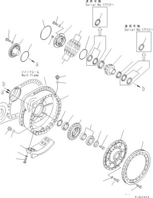 195-27-00404 195-27-00401 195-27-00400 Komatsu Buldozer D375A-3 için Son Sürücü