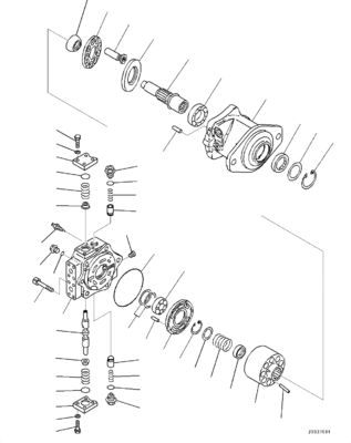 708-7F-00040 708-7F-11130 708-7L-04170 Komatsu için D85PX-15R D85PX-15EO D85PX-15 D85EX-15EO Buldozer Hidrolik HSS pompası orijinal