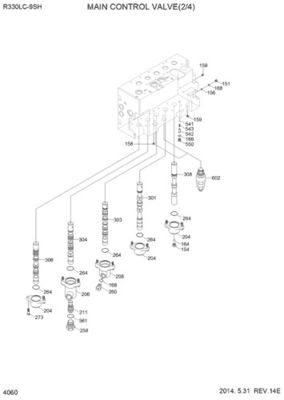 31N9-17000P 31Q9-17001P 31Q9-17002P Hyundai Ekskavatörü için R330LC-9S R330LC-9SH Hidrolik Ana Kontrol Valfi İnşaat Makineleri Parçaları Son Piyasa Yüksek kaliteli Orijinal