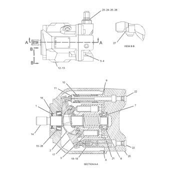 2021335 202-1335 CA2021335 10R-0544 CAT 627G 637G 623G 621G 631G ÇOKLUKLAR TRAKTÖRÜ Hidrolik Ana Pompa Piston Pompa ASSY Son Piyasa