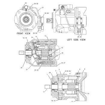 1555110 CA1555110 155-5110 CAT 416C 428C Backhoe Yükleyicisi Hidrolik Ana Pompa Piston Pompa Pompa ASSY PUMP GP-PISTON Ardındaki pazar Yüksek kaliteli Aslı