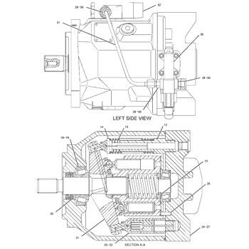 2354108 CA2354108 235-4108 CAT 416D 424D Backhoe Yükleyici Hidrolik Ana Pompa Piston Pompa Pompa ASSY PUMP GP-PISTON Ardındaki pazar Yüksek kaliteli Aslı
