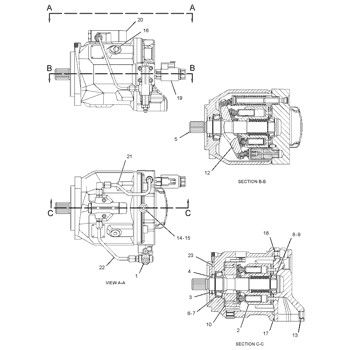 2896370 CA2896370 289-6370 CAT için 432E 434E 442E 444E Backhoe Loader Hidrolik Ana Pompa Piston Pompa Pompa ASSY PUMP GP-PISTON Ardı pazarı Yüksek kaliteli Asıl