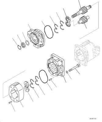 708-2H-00490 708-2L-00291 705-52-32300 705-22-42110 Komatsu WA1200-6 için Tekerlek yükleyiciler hidrolik yağ ana pompası fan pompası hidrolik fan pompası hidrolik parçalar yedek pazar yüksek kaliteli orijinal