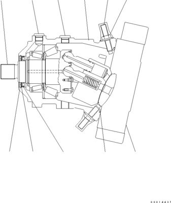 419-18-41200 419-18-31201 419-18-41201 Komatsu için WA320-6 WA320PZ-6 WA320PT-5L Çark yükleyicileri Hidrolik Seyahat Motoru HST Motoru Son Piyasa Yüksek kaliteli Asıl